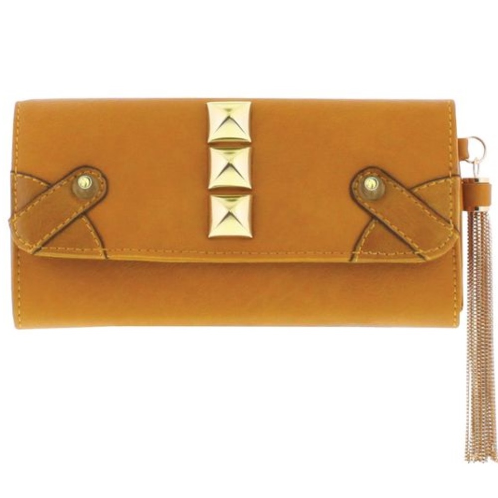 Melie Bianco Britney Clutch Mustard NEW